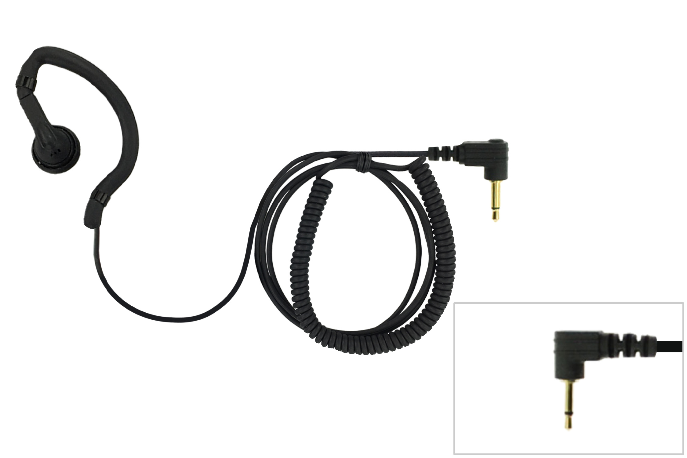 Earbud earpiece for RSM or radio with 2.5mm plug and long cable
