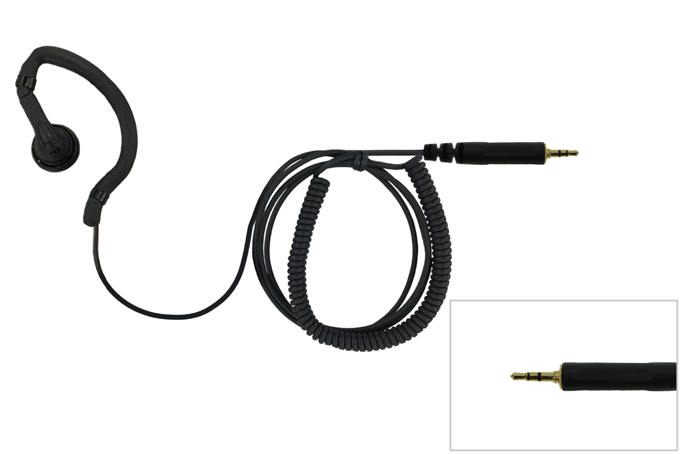 Earbud earpiece with 3.5mm threaded plug