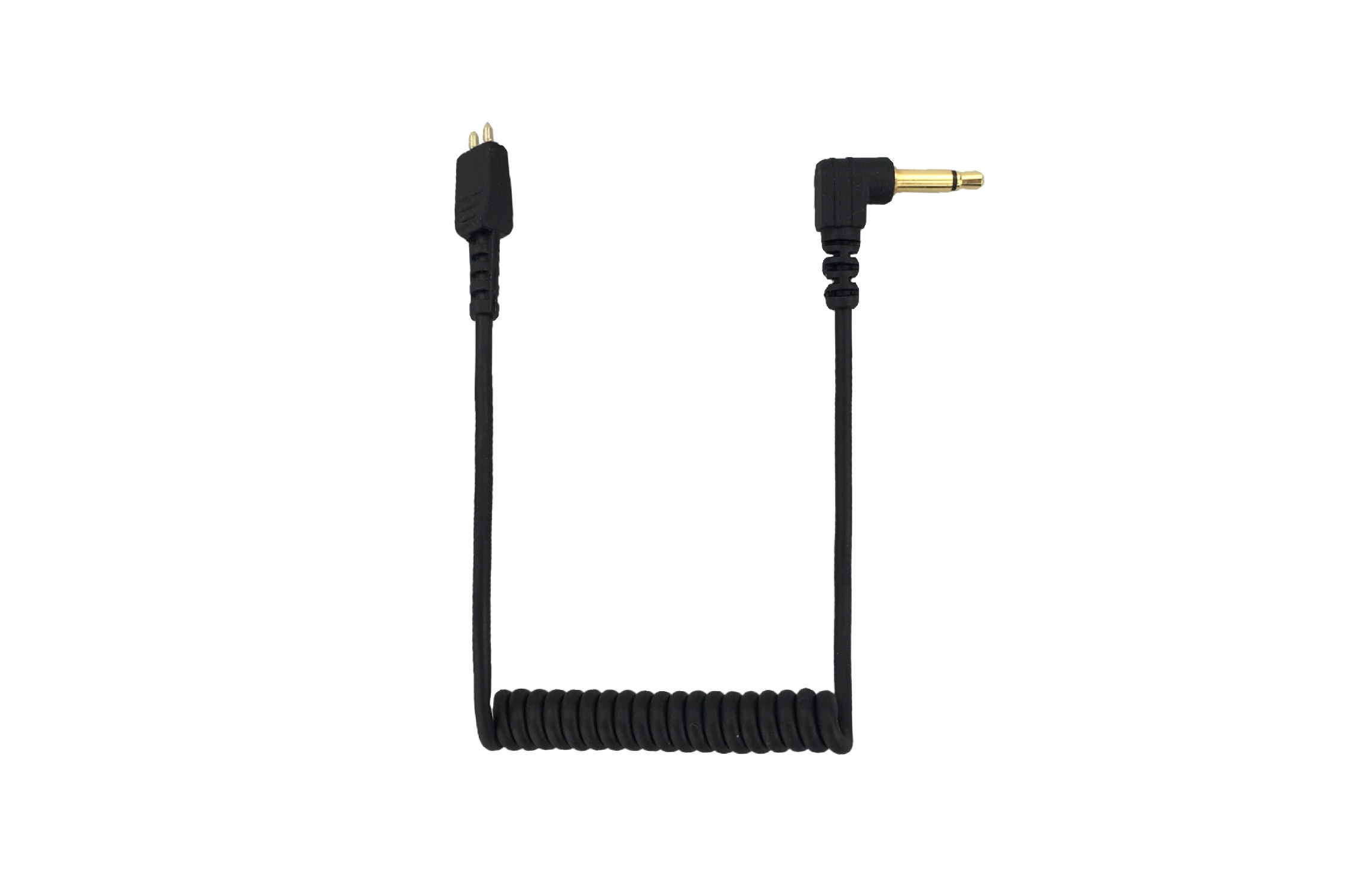 Earpiece Cable with short coil cord and 3.5mm angled plug