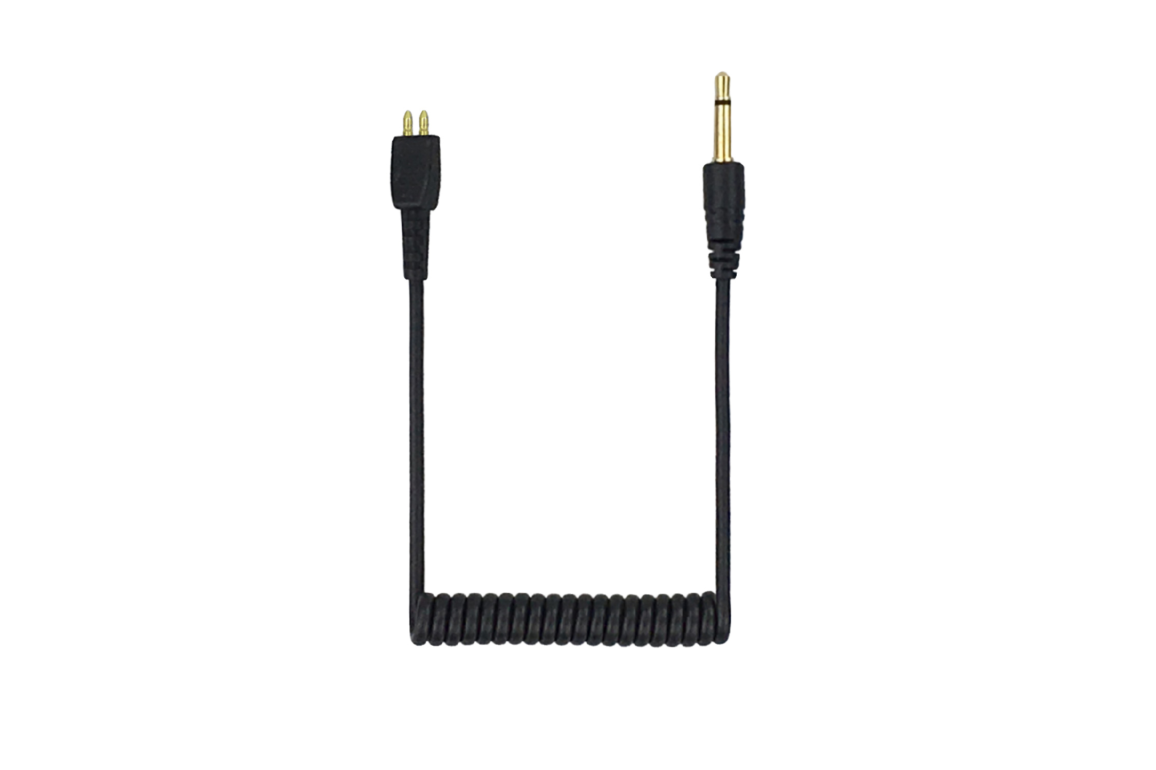 Earpiece Cable with short coil cord and 3.5mm straight plug