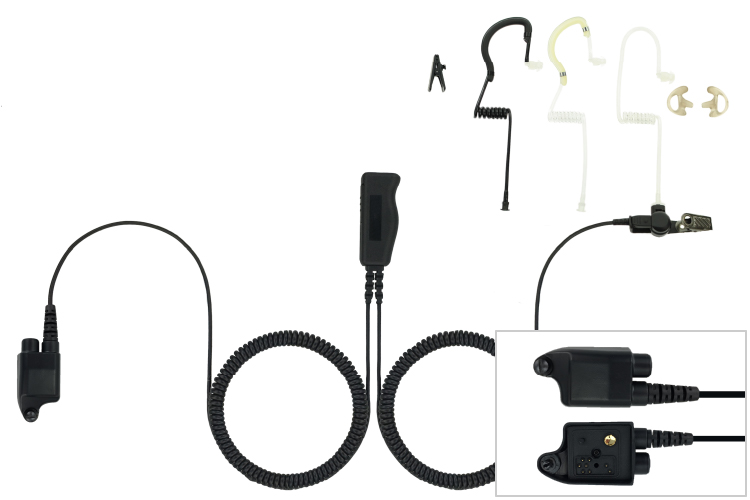 Two Wire Eartube Headset for MACOM