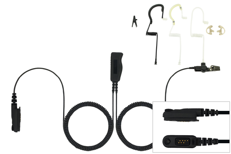 Two Wire Eartube Headset for Tait TP9300 TP9400