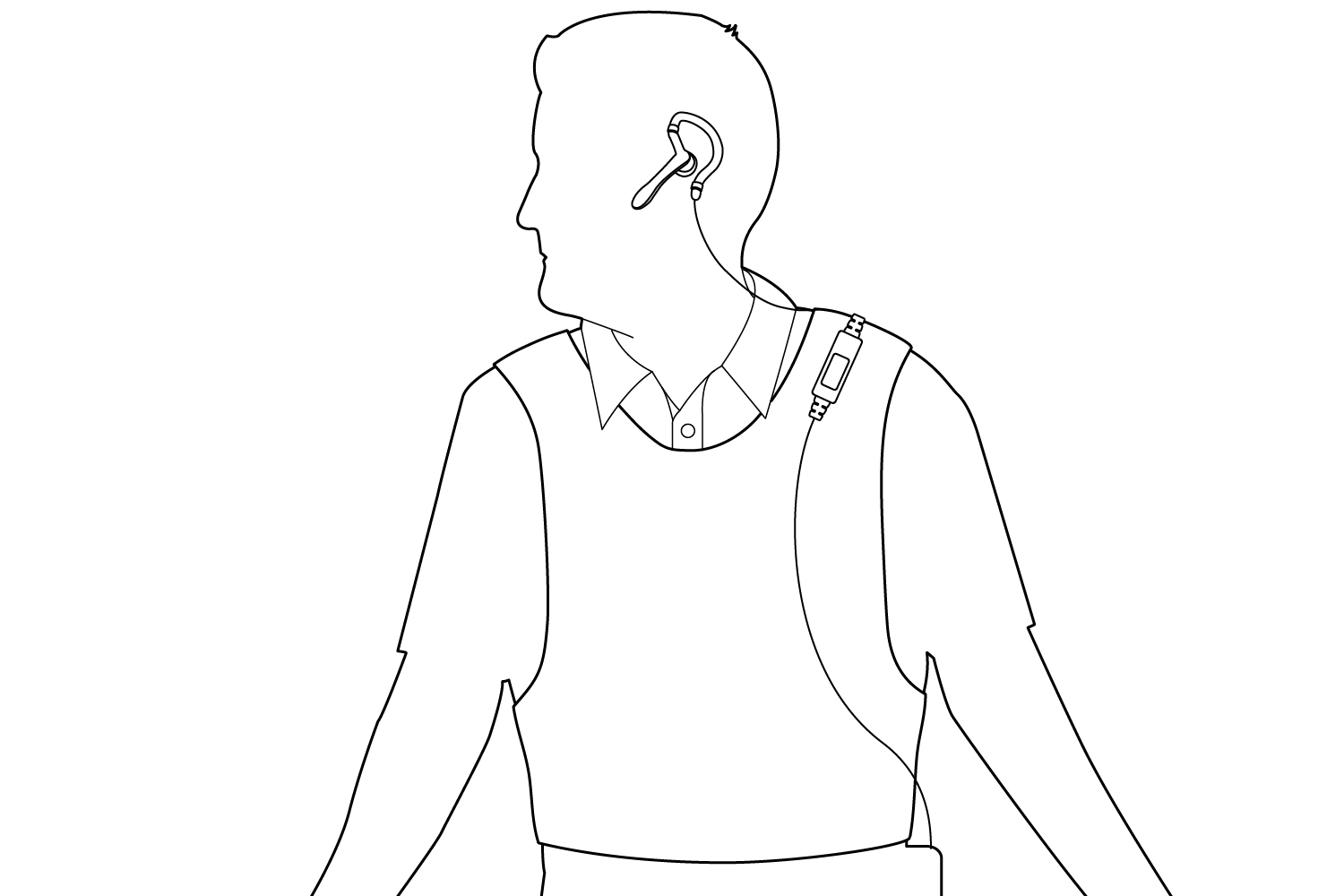 Wearing With Vest Diagram