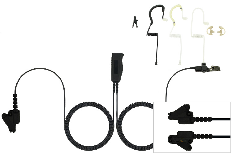 Two Wire Eartube Headset for Vertex VX900