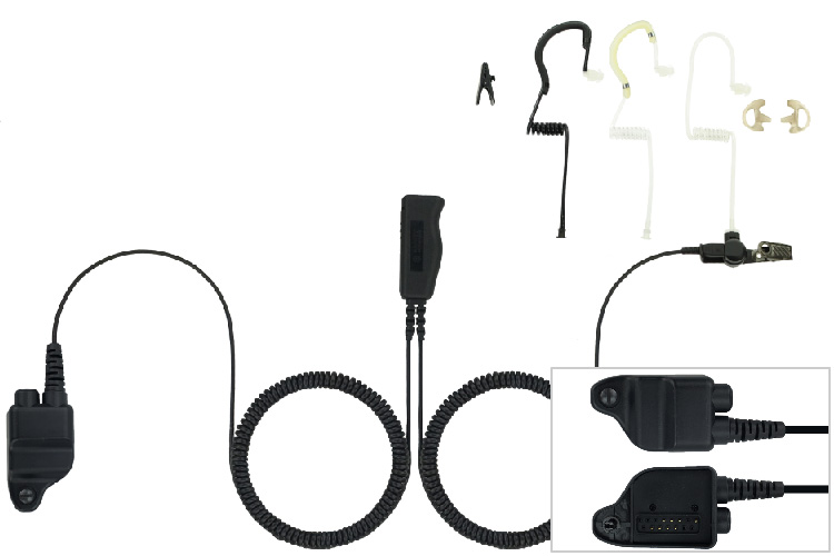 Two Wire Eartube Headset for Harris XL-45/95, XG-15/25/75 Radios
