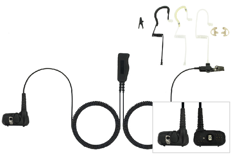 Two Wire Eartube Headset for Tait TP9100
