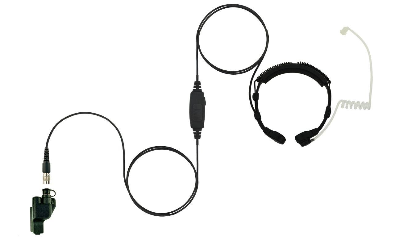 Throat Microphone with Quick Disconnect for Motorola XTS, MTX