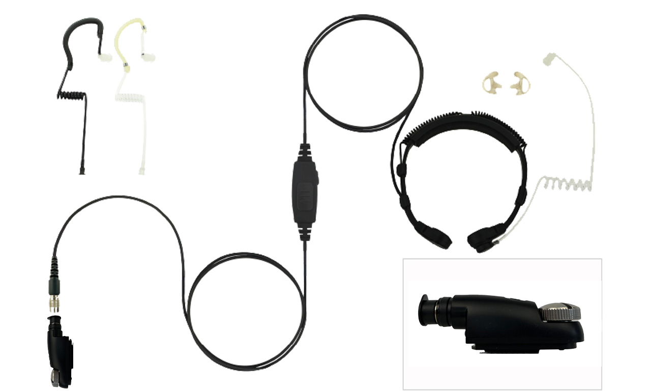 Throat Microphone with Quick Disconnect for Harris XL-150/185/200, XG-100P