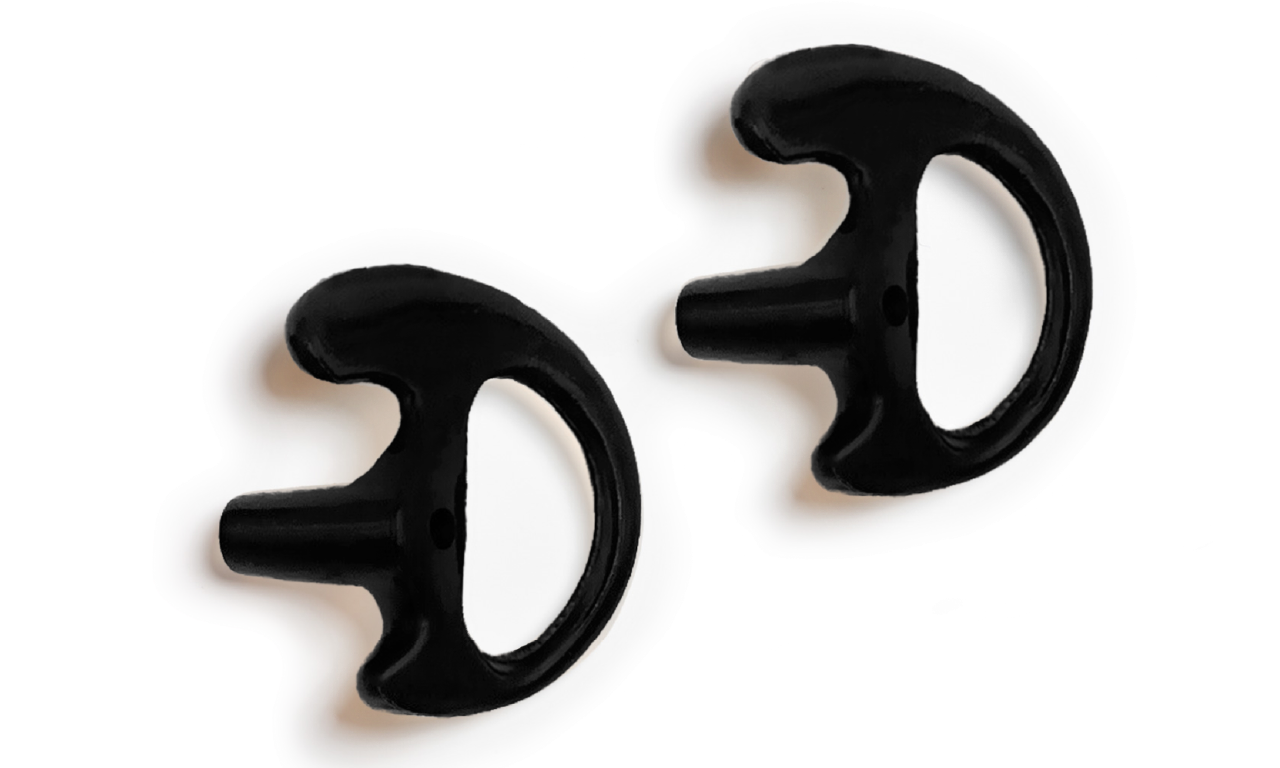 Open Ear Insert Large Black Left 2 Pack